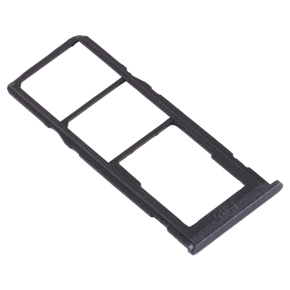 For Samsung Galaxy M10 SM-M105 SIM Card Tray + SIM Card Tray + Micro SD Card Tray (Black)