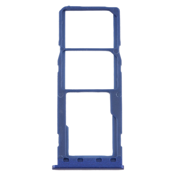 For Samsung Galaxy M10 SM-M105 SIM Card Tray + SIM Card Tray + Micro SD Card Tray (Blue)