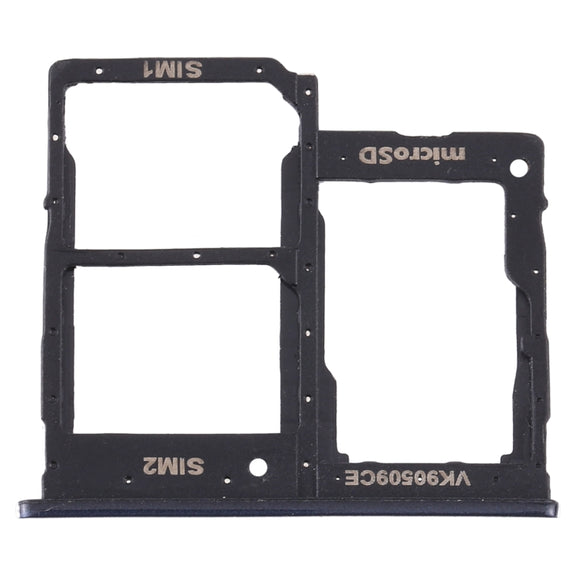 For Samsung Galaxy A2 Core SM-A260 SIM Card Tray + SIM Card Tray + Micro SD Card Tray (Black)