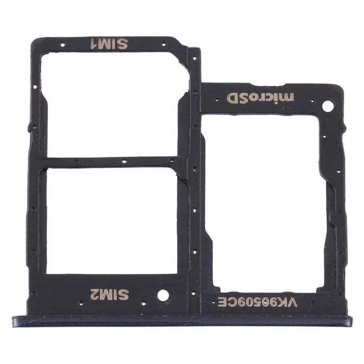 For Samsung Galaxy A2 Core SM-A260 SIM Card Tray + SIM Card Tray + Micro SD Card Tray (Black)