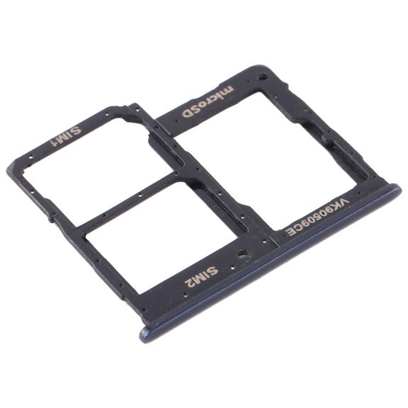 For Samsung Galaxy A2 Core SM-A260 SIM Card Tray + SIM Card Tray + Micro SD Card Tray (Black)