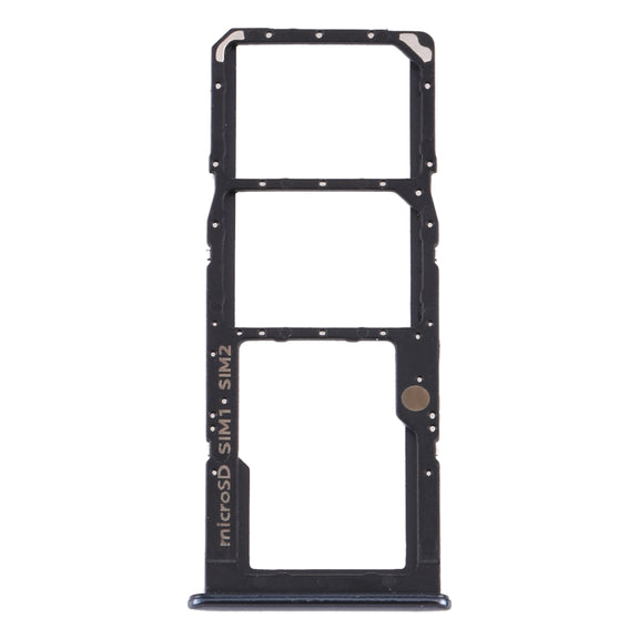 For Samsung Galaxy A50s SM-A507 SIM Card Tray + SIM Card Tray + Micro SD Card Tray (Black)