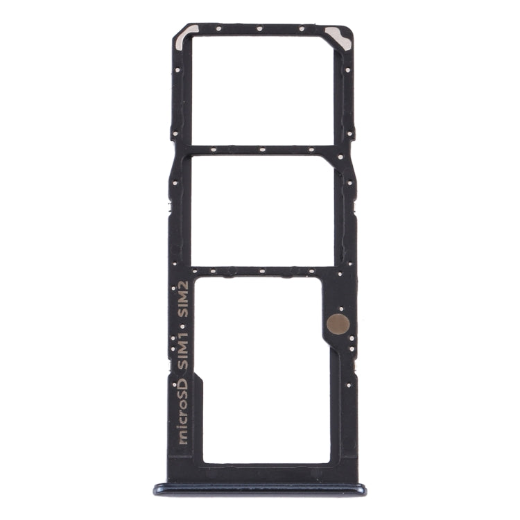 For Samsung Galaxy A50s SM-A507 SIM Card Tray + SIM Card Tray + Micro SD Card Tray (Black)