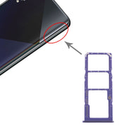 For Samsung Galaxy A50s SM-A507 SIM Card Tray + SIM Card Tray + Micro SD Card Tray (Purple)