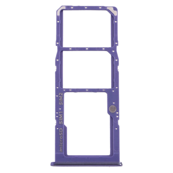 For Samsung Galaxy A50s SM-A507 SIM Card Tray + SIM Card Tray + Micro SD Card Tray (Purple)