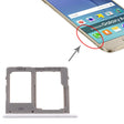For Samsung Galaxy A8 Star / A9 Star SM-G8850 SIM Card Tray + SIM Card Tray / Micro SD Card Tray (Silver) - free shipping - PMc TechLife - Order now!