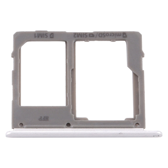 For Samsung Galaxy A8 Star / A9 Star SM-G8850 SIM Card Tray + SIM Card Tray / Micro SD Card Tray (Silver)