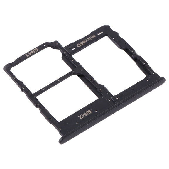 For Samsung Galaxy A01 Core SM-A013 SIM Card Tray + SIM Card Tray + Micro SD Card Tray (Black)