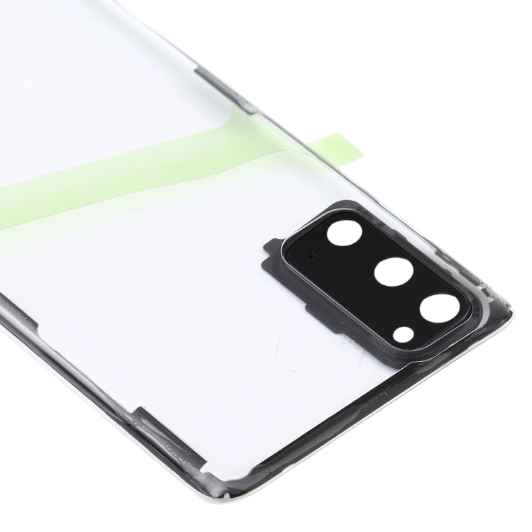 For Samsung Galaxy S20 SM-G980 SM-G980F SM-G980F/DS Glass Transparent Battery Back Cover (Transparent)