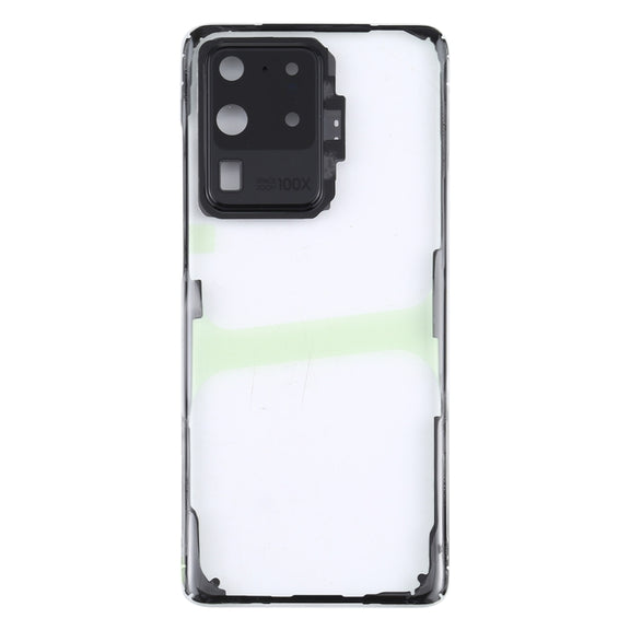 For Samsung Galaxy S20 Ultra SM-G988 SM-G988U SM-G988U1 SM-G9880 SM-G988B/DS SM-G988N SM-G988B SM-G988W Glass Transparent Battery Back Cover (Transparent)