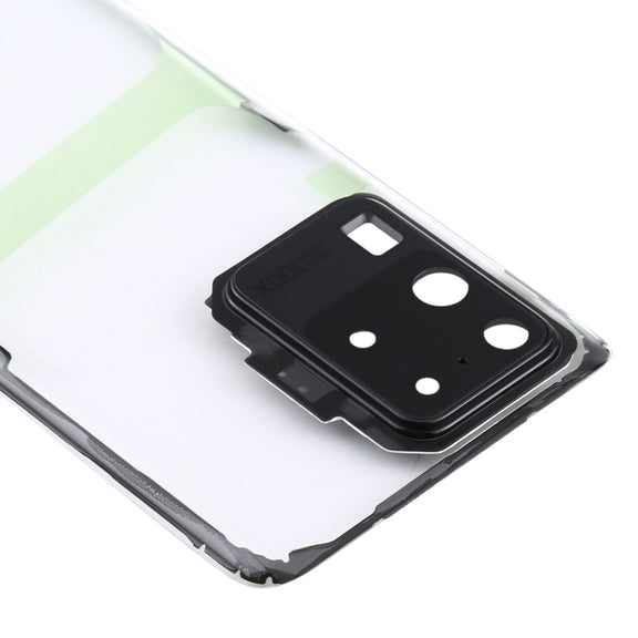 For Samsung Galaxy S20 Ultra SM-G988 SM-G988U SM-G988U1 SM-G9880 SM-G988B/DS SM-G988N SM-G988B SM-G988W Glass Transparent Battery Back Cover (Transparent)