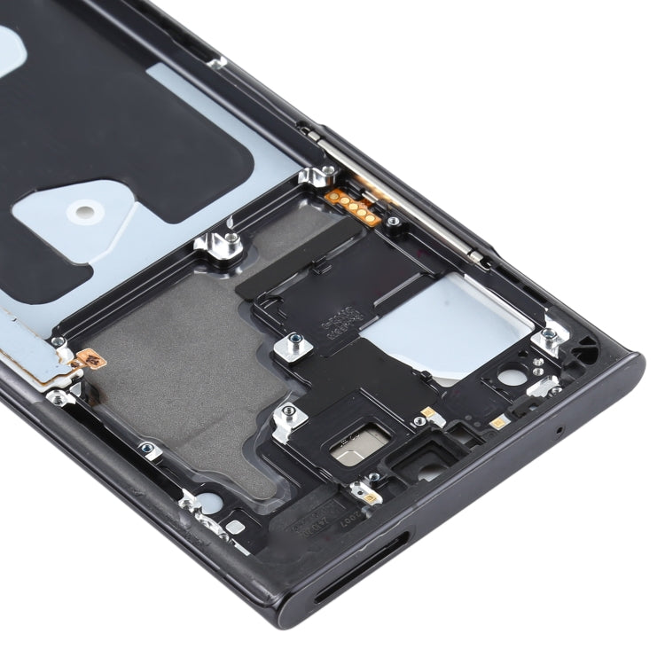 For Samsung Galaxy Note20 Ultra SM-N985F Middle Frame Bezel Plate With Parts (Black)