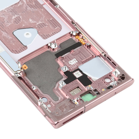 For Samsung Galaxy Note20 Ultra SM-N985F Middle Frame Bezel Plate With Parts (Pink)