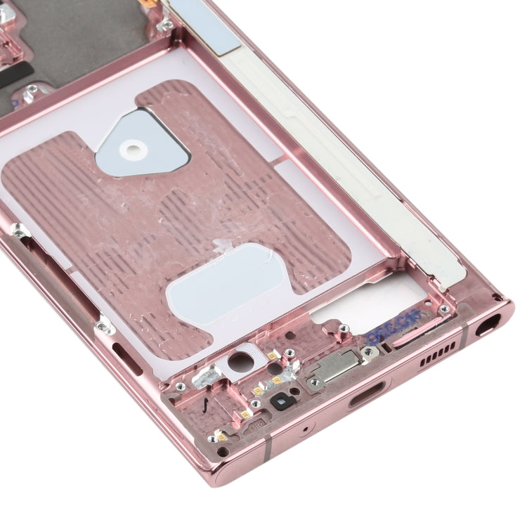 For Samsung Galaxy Note20 Ultra SM-N985F Middle Frame Bezel Plate With Parts (Pink)