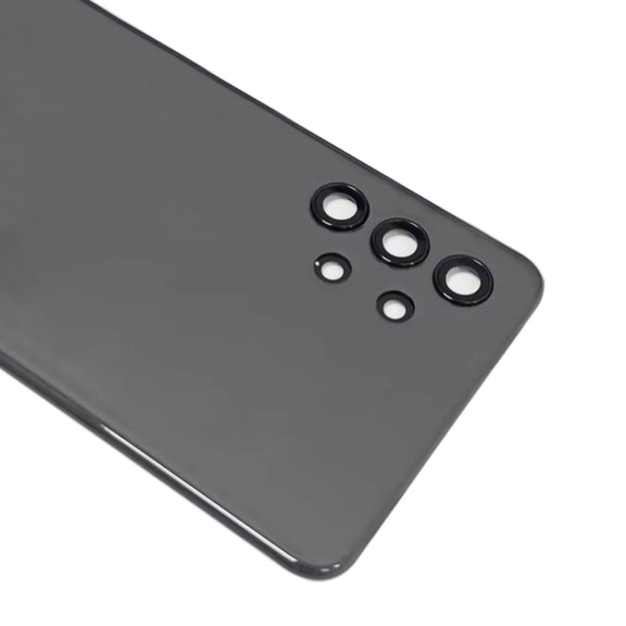 For Samsung Galaxy A32 4G Battery Back Cover with Camera Lens Cover (Black)
