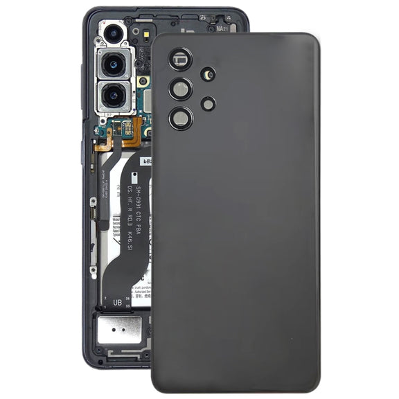 For Samsung Galaxy A32 4G Battery Back Cover with Camera Lens Cover (Black)