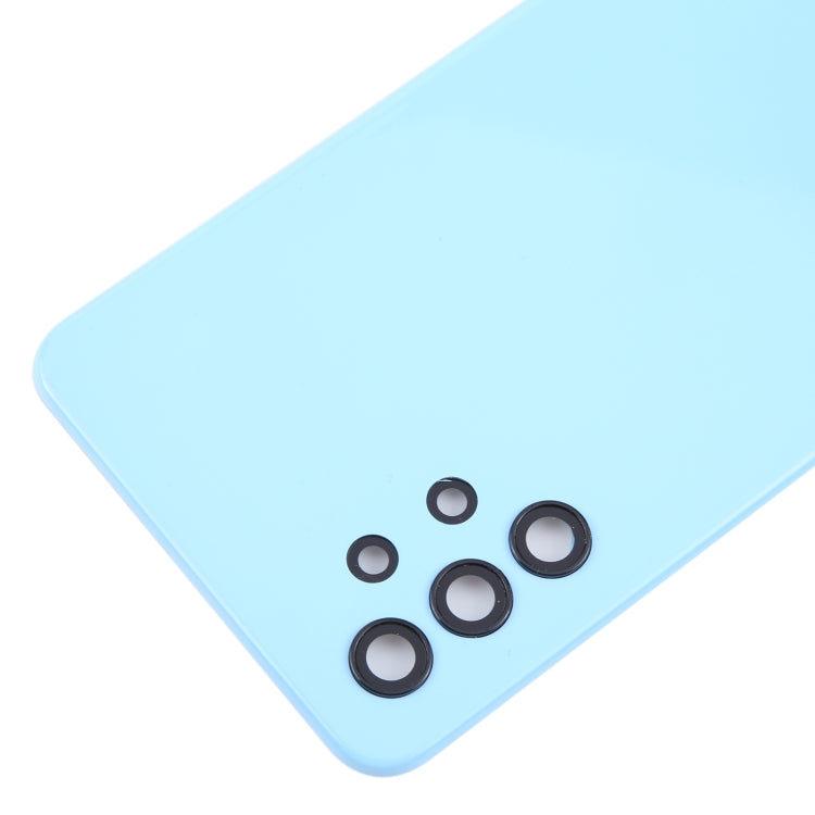 For Samsung Galaxy A32 5G Battery Back Cover with Camera Lens Cover(Blue)