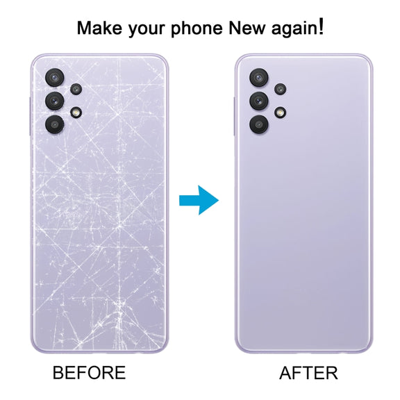 For Samsung Galaxy A32 5G Battery Back Cover with Camera Lens Cover(Blue)