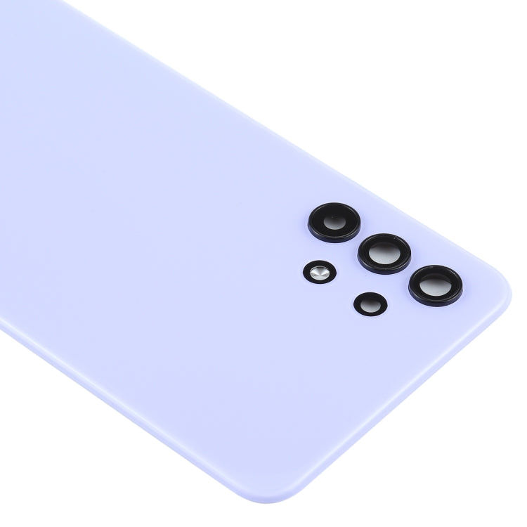For Samsung Galaxy A32 5G Battery Back Cover with Camera Lens Cover (Purple)