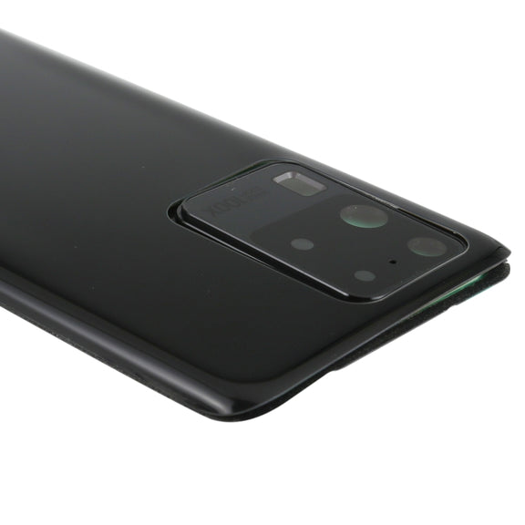 For Samsung Galaxy S20 Ultra Battery Back Cover with Camera Lens Cover (Black)