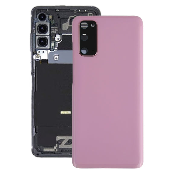 For Samsung Galaxy S20 Battery Back Cover with Camera Lens Cover (Pink)