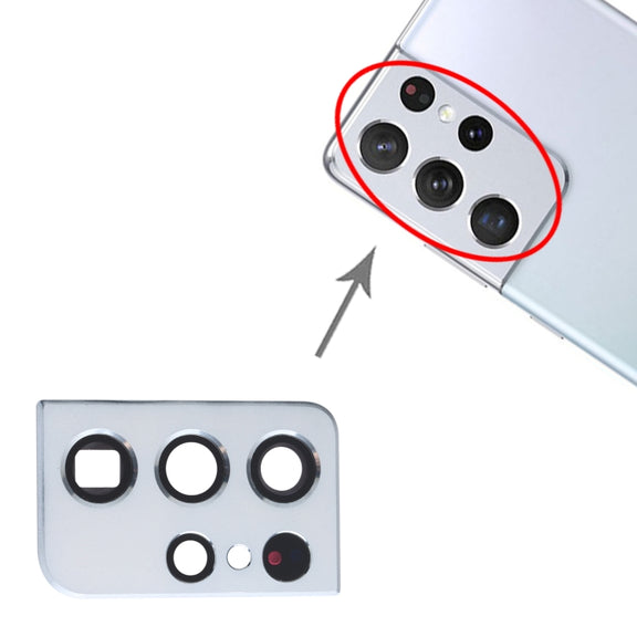 For Samsung Galaxy S21 Ultra 5G Camera Lens Cover (Silver)