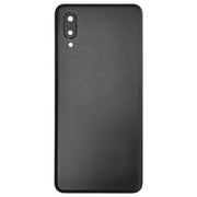 For Samsung Galaxy A02 Battery Back Cover with Camera Lens Cover (Black)