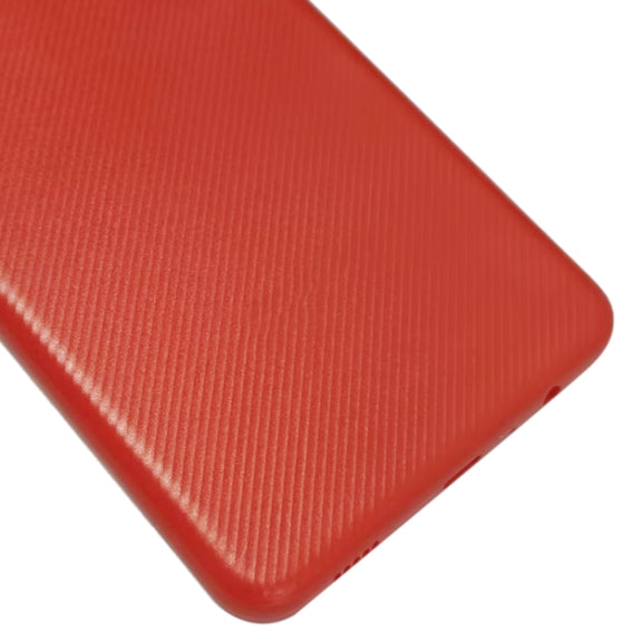 For Samsung Galaxy A02 Battery Back Cover with Camera Lens Cover (Red)