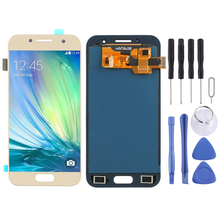 TFT LCD Screen for Galaxy A3 (2017), A320FL, A320F, A320F/DS, A320Y/DS, A320Y With Digitizer Full Assembly (Gold) - free shipping - PMc TechLife - Order now!