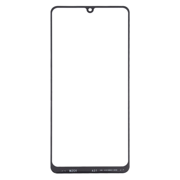 For Samsung Galaxy A31 10pcs Front Screen Outer Glass Lens (Black)