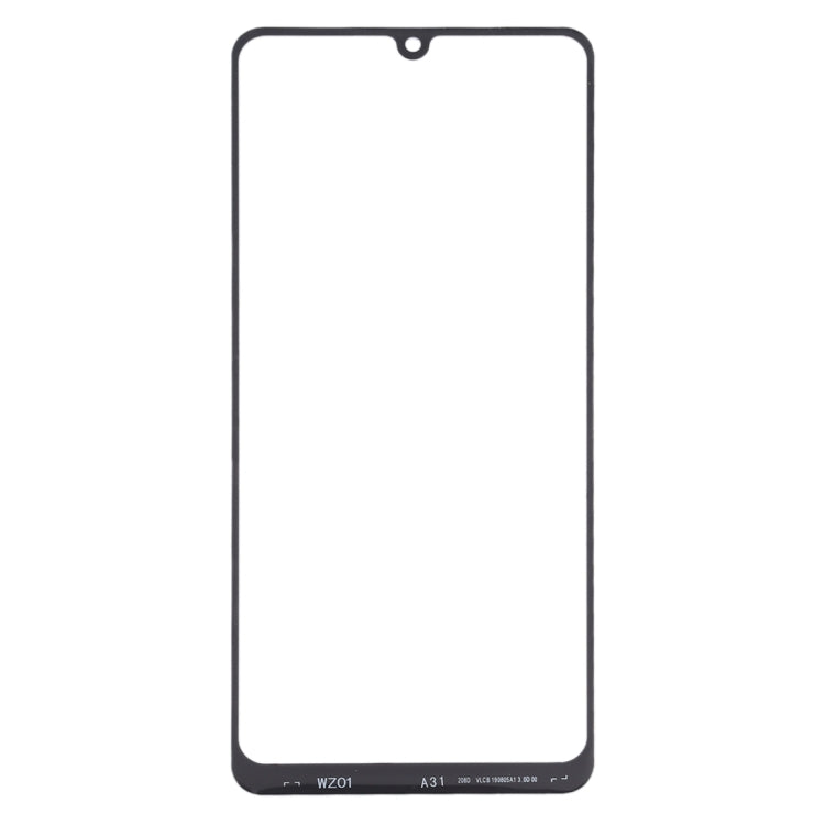 For Samsung Galaxy A31 10pcs Front Screen Outer Glass Lens (Black)