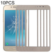 For Samsung Galaxy J2 Pro (2018), J250F/DS 10pcs Front Screen Outer Glass Lens (Gold)