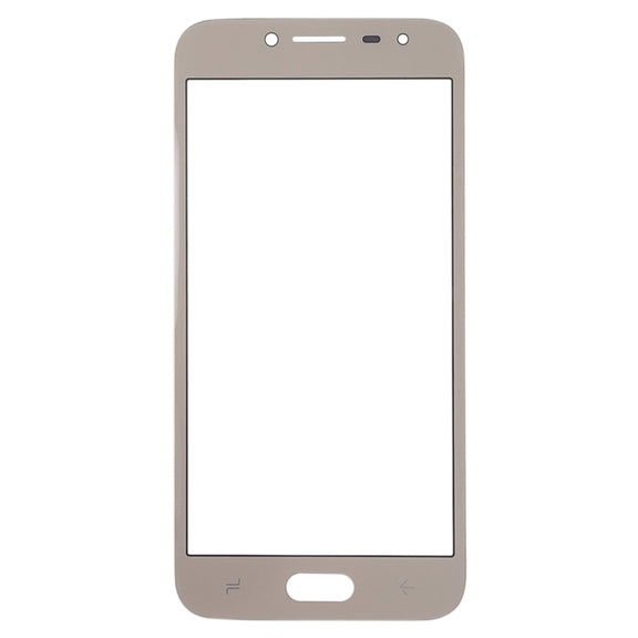 For Samsung Galaxy J2 Pro (2018), J250F/DS 10pcs Front Screen Outer Glass Lens (Gold)