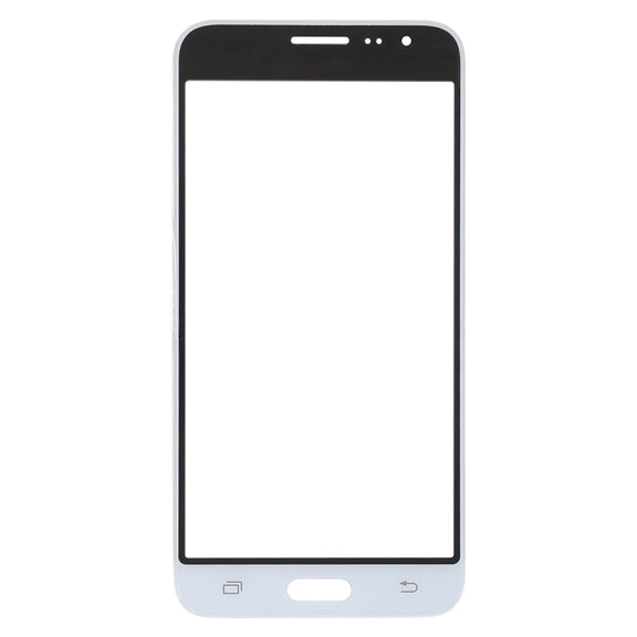 For Samsung Galaxy J3 (2016) / J320FN / J320F / J320G / J320M / J320A / J320V / J320P 10pcs Front Screen Outer Glass Lens (White)
