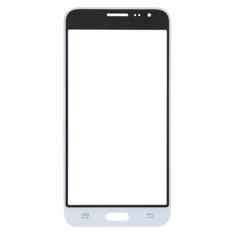 For Samsung Galaxy J3 (2016) / J320FN / J320F / J320G / J320M / J320A / J320V / J320P 10pcs Front Screen Outer Glass Lens (White)