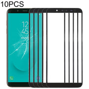 For Samsung Galaxy J6, J600F/DS, J600G/DS  10pcs Front Screen Outer Glass Lens (Black)