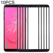 For Samsung Galaxy J8, J810F/DS, J810Y/DS, J810G/DS  10pcs Front Screen Outer Glass Lens (Black)