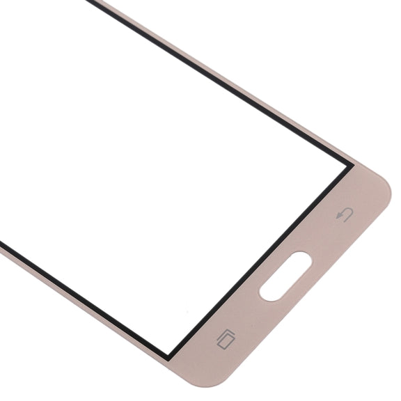 For Samsung Galaxy J3 Pro / J3110 10pcs Front Screen Outer Glass Lens (Gold)