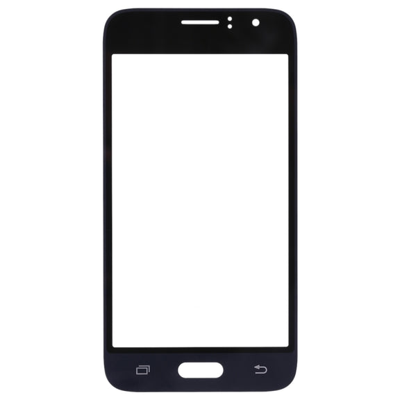 For Samsung Galaxy J1 (2016) / J120 10pcs Front Screen Outer Glass Lens (Black)