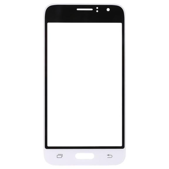 For Samsung Galaxy J1 (2016) / J120 10pcs Front Screen Outer Glass Lens (White)