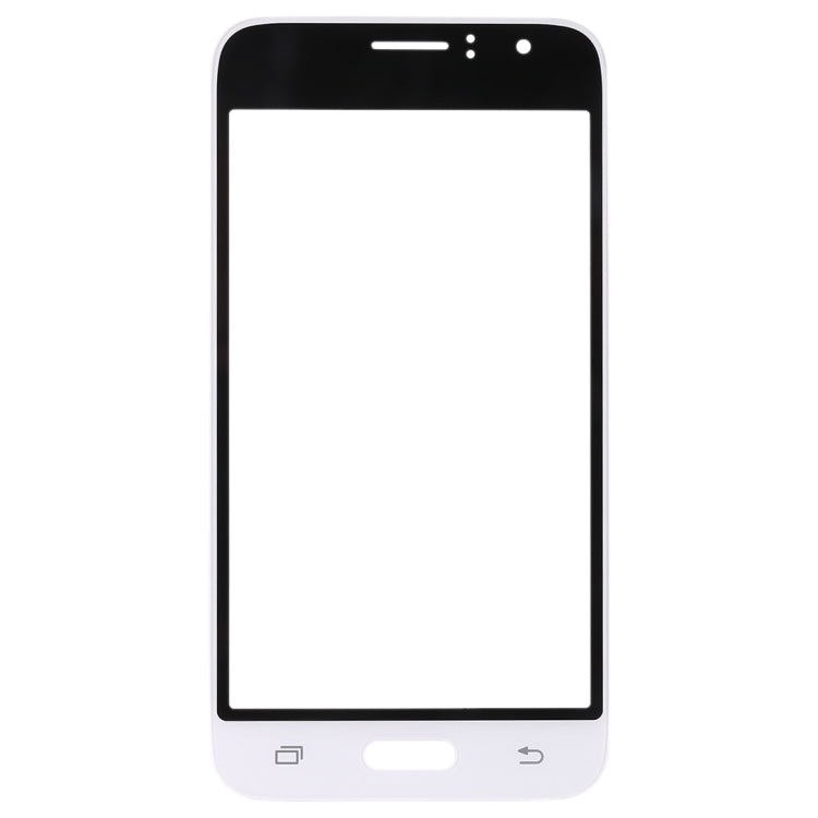 For Samsung Galaxy J1 (2016) / J120 10pcs Front Screen Outer Glass Lens (White)