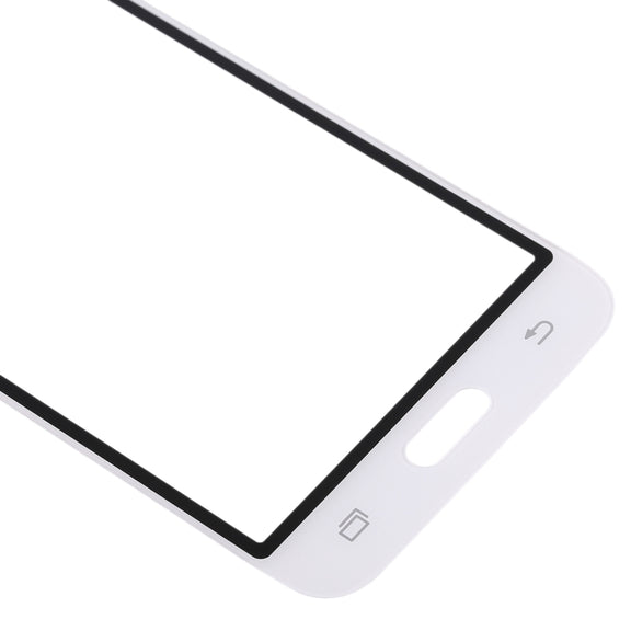 For Samsung Galaxy J1 (2016) / J120 10pcs Front Screen Outer Glass Lens (White)