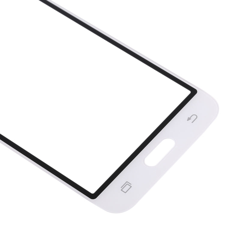 For Samsung Galaxy J1 (2016) / J120 10pcs Front Screen Outer Glass Lens (White)