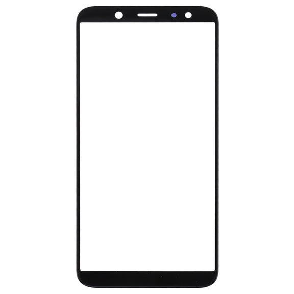 For Samsung Galaxy A6 (2018)  10pcs Front Screen Outer Glass Lens (Black)