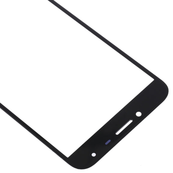 For Samsung Galaxy J4 (2018) 10pcs Front Screen Outer Glass Lens (Black)