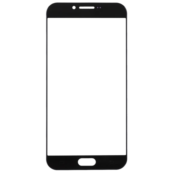 For Samsung Galaxy A8 (2016) / A810 10pcs Front Screen Outer Glass Lens (Black)