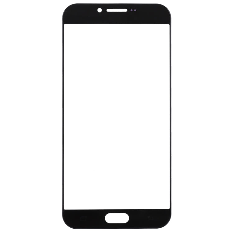 For Samsung Galaxy A8 (2016) / A810 10pcs Front Screen Outer Glass Lens (Black)