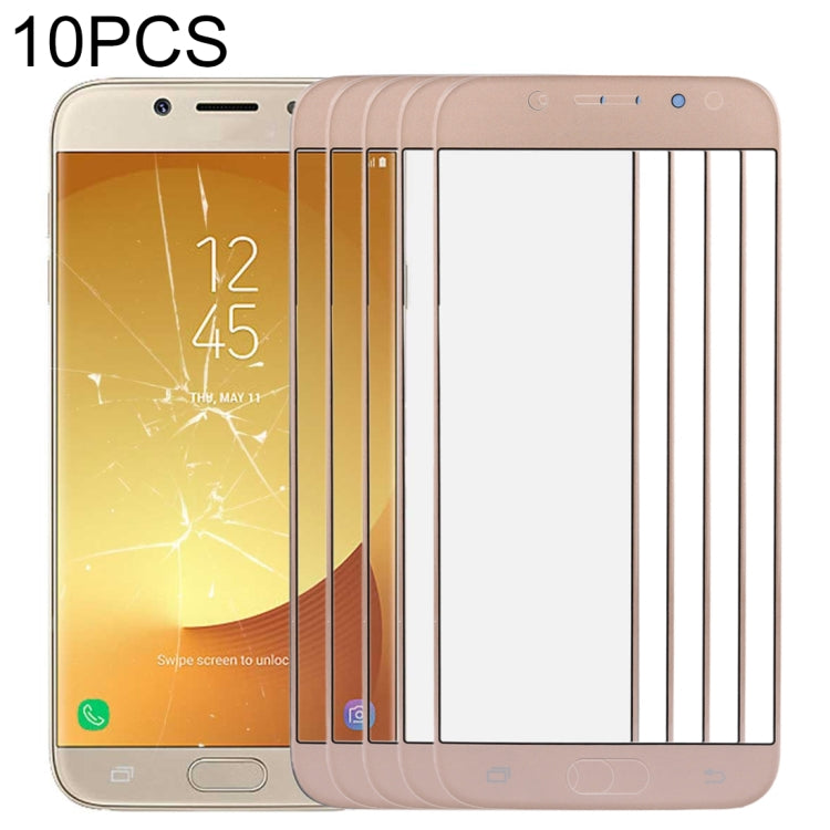 For Samsung Galaxy J7 (2017) / J730 10pcs Front Screen Outer Glass Lens (Gold) - free shipping - PMc TechLife - Order now!