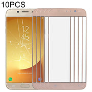 For Samsung Galaxy J7 (2017) / J730 10pcs Front Screen Outer Glass Lens (Gold)
