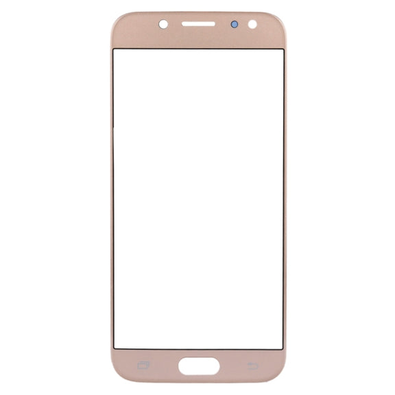 For Samsung Galaxy J7 (2017) / J730 10pcs Front Screen Outer Glass Lens (Gold)